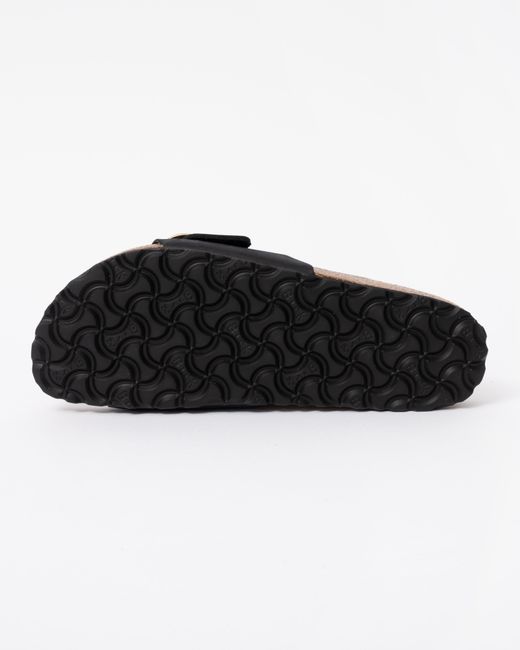 Birkenstock Black Madrid Big Buckle Nubuck Leather Sandals