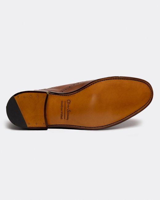 Oliver Sweeney Aldeburgh Brogue Shoes Brown for men