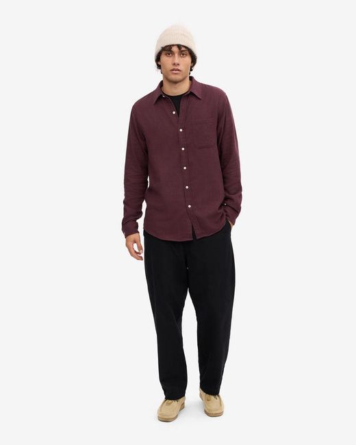 COLORFUL STANDARD Purple Organic Flannel Shirt for men