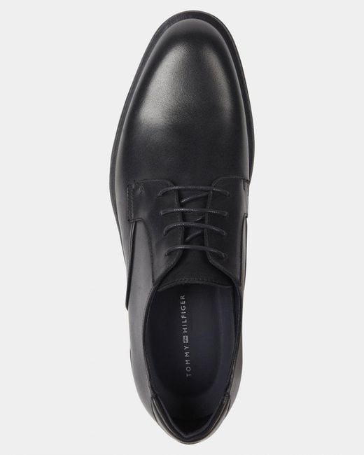 Tommy Hilfiger Core Rwb Hilfiger Leather Shoes in Black for Men | Lyst