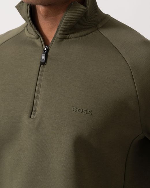 Boss Green Sweat Zip-Neck Sweatshirt for men