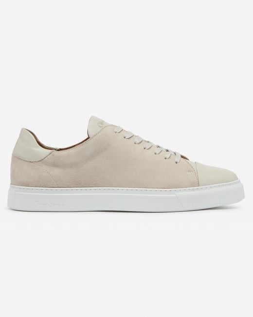 Oliver Sweeney White Capelo Calf Suede Cupsole Trainers for men