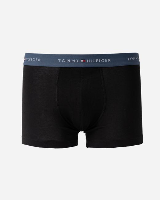 Tommy Hilfiger Black 3-Pack Logo Waistband Trunks for men