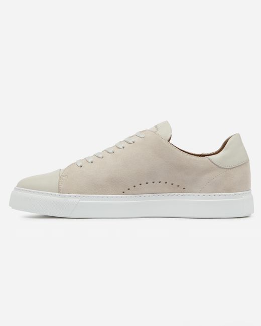 Oliver Sweeney White Capelo Calf Suede Cupsole Trainers for men