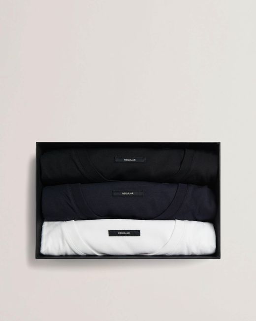 Ted Baker Natural Brolin 3-Pack T-Shirts for men