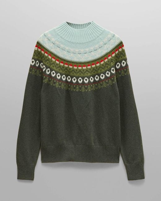 Joules Green Landscape Fairisle Jumper