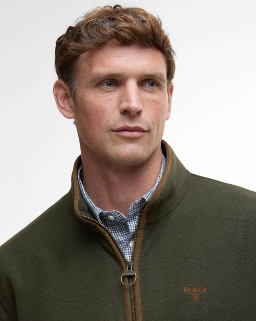 Barbour Green Harwood Zip Thru Fleece for men
