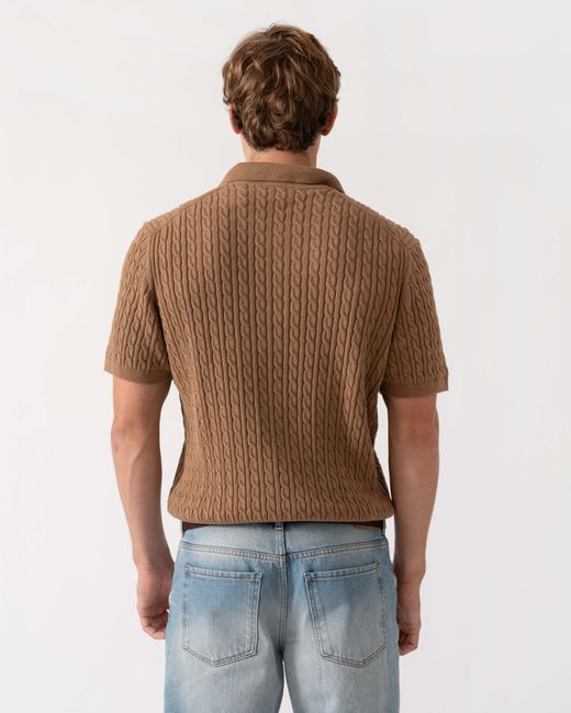 Lacoste Brown Polo Short Sleeve Sweatshirt for men
