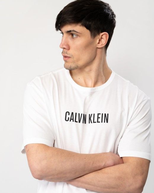 Calvin Klein White Intense Power Lounge Short Sleeve Crew Neck for men