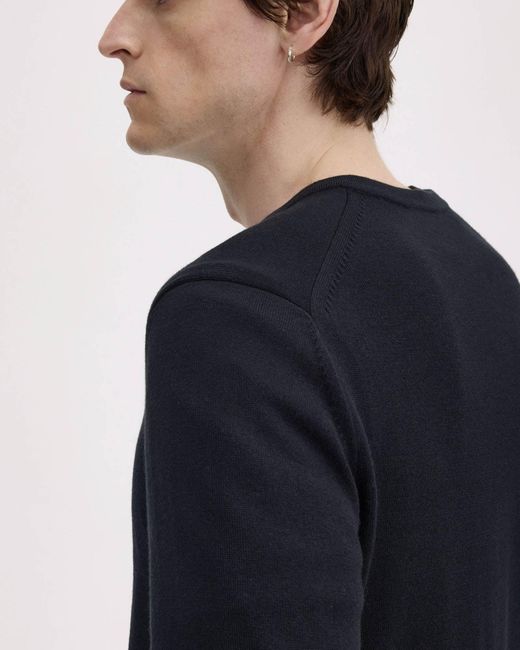 Fred Perry Blue Classic V Neck Jumper for men