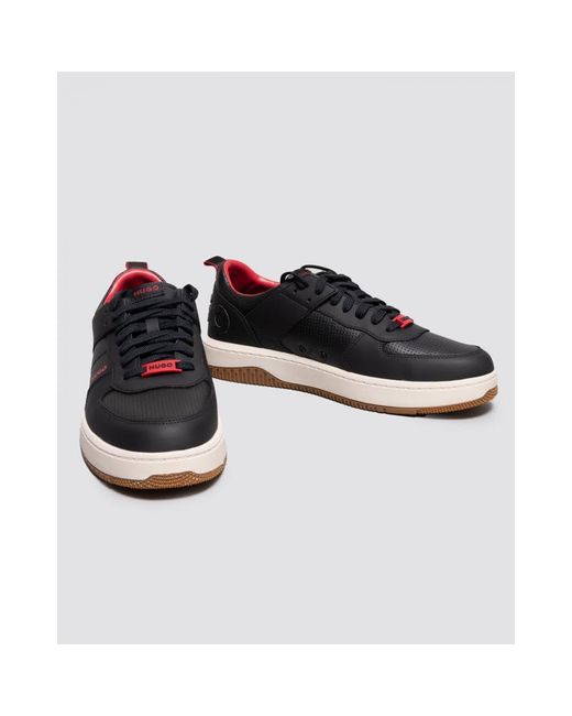 HUGO Multicolor Kilian_tenn Mixed-material Trainers With Bonded Leather And Perforations for men