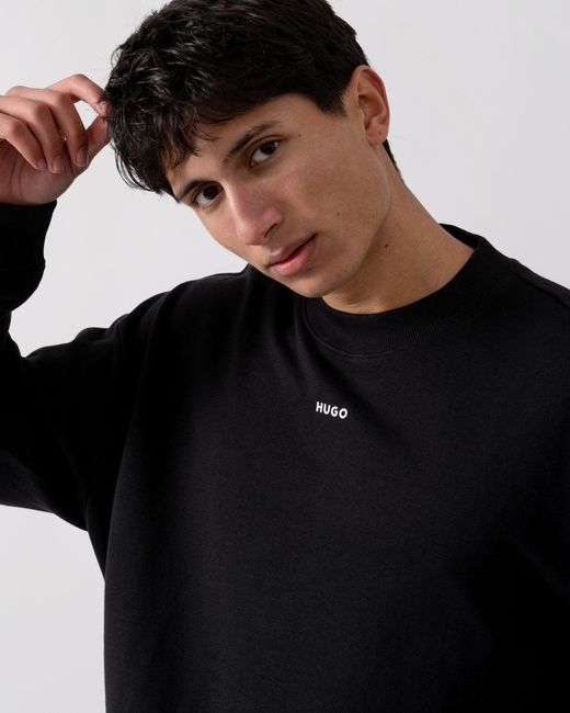 HUGO Black Dapocrew Crew Neck Sweatshirt Size: M for men
