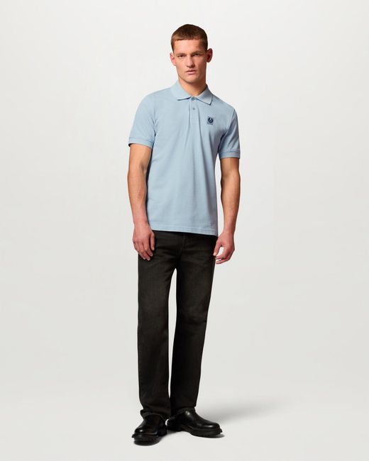 Belstaff Blue Logo Polo for men