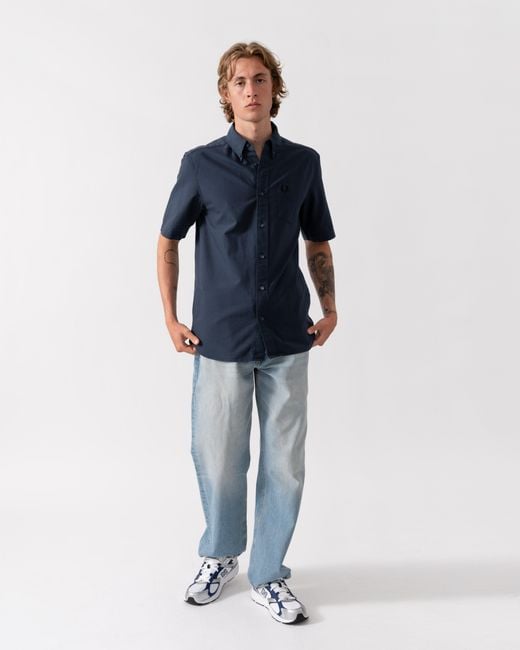 Fred Perry Blue Oxford Shirt for men