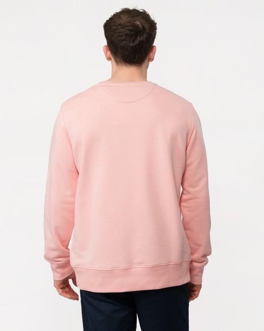 Gant Pink Regular Fit Shield Logo Crew Neck Sweatshirt for men