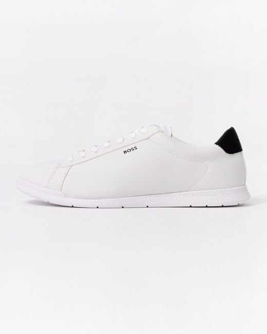 Boss White Nitan Lowp Pltd Trainers for men