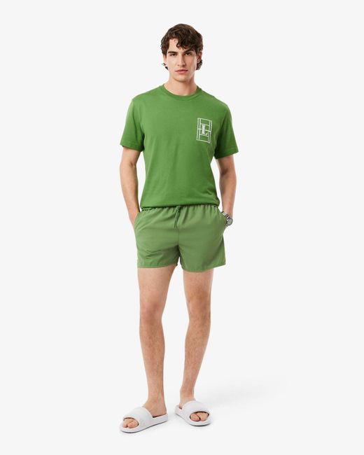Lacoste Green Light Quick-Dry Swim Shorts for men