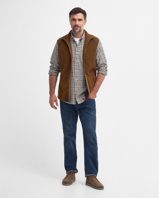 Barbour Brown Langdale Gilet Size: M for men
