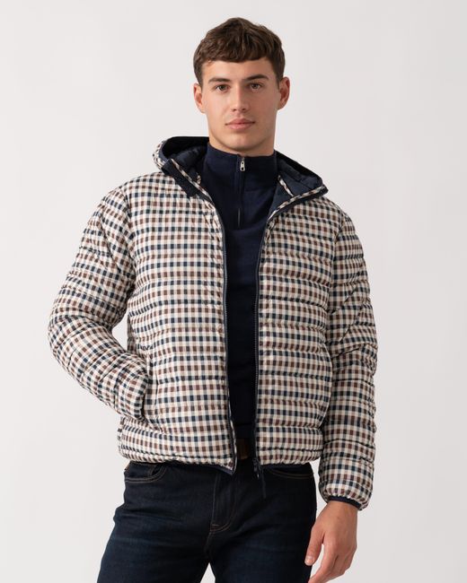 Aquascutum Gray Hooded 100Gsm Jacket for men