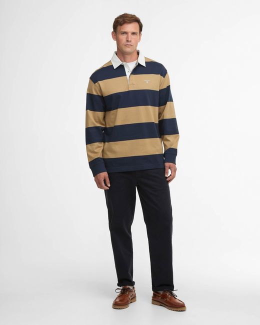 Barbour Blue Broome Rugby Shirt for men