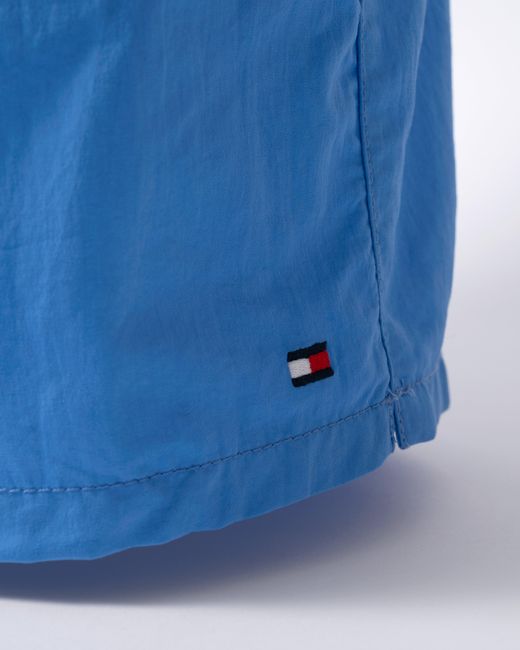 Tommy Hilfiger Blue Solid Drawstring Swimming Shorts for men