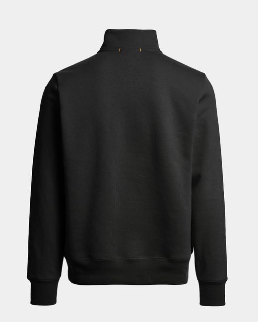 Parajumpers Black Broad Peak Quarter Zip Sweatshirt for men