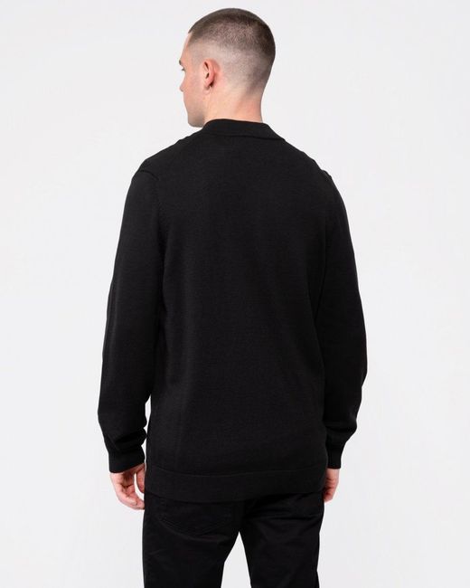 HUGO Black San Jaque-C Double Zip Cardigan 001, Size: L for men