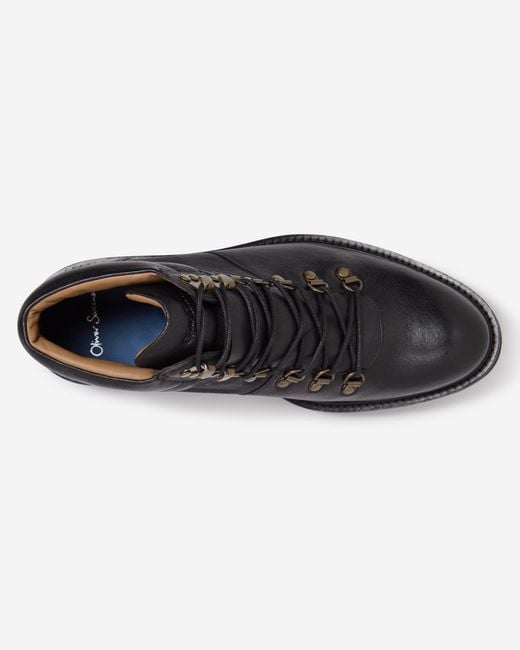 Oliver Sweeney Black Helford Soft-Milled Calf Leather Walking Boots for men