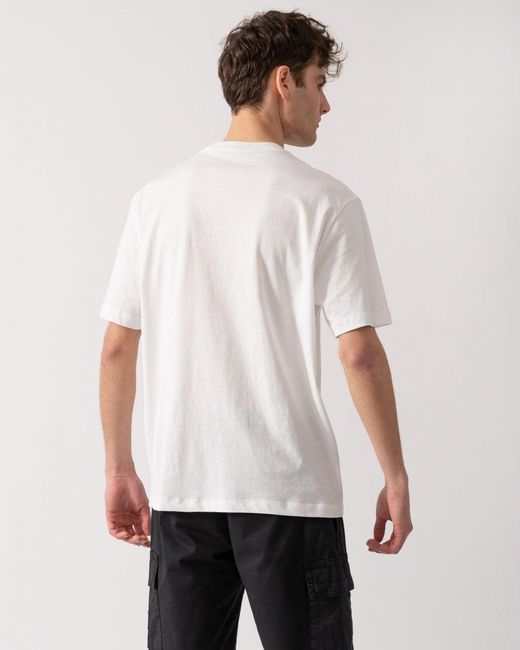 ARMANI EXCHANGE White Embroidered Palm Trees Ax Logo for men