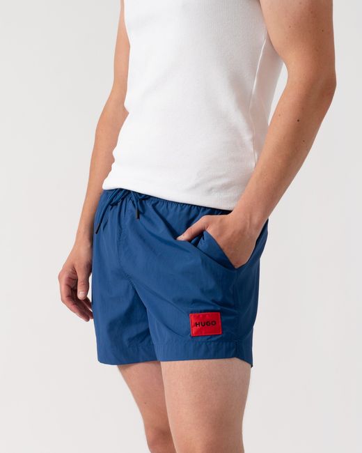 HUGO Blue Dominica Quick-Drying Swim Shorts for men