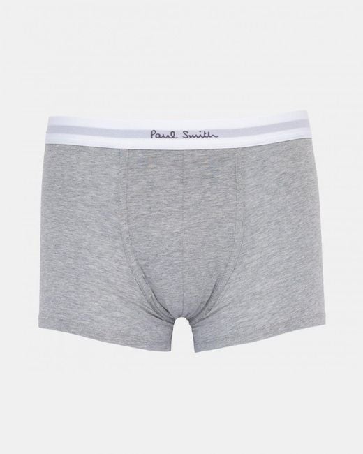Paul Smith Gray 3 Pack Plain Trunks With Script Logo Waistband for men