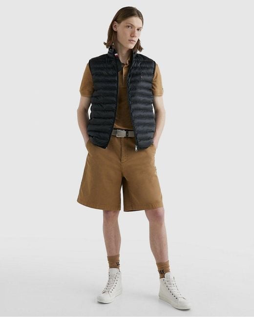 Tommy Hilfiger Black Core Packable Circular Gilet for men