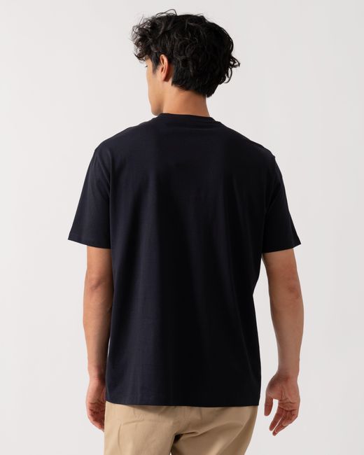 ARMANI EXCHANGE Black T-Shirt With Tonal Milano/New York Logo for men