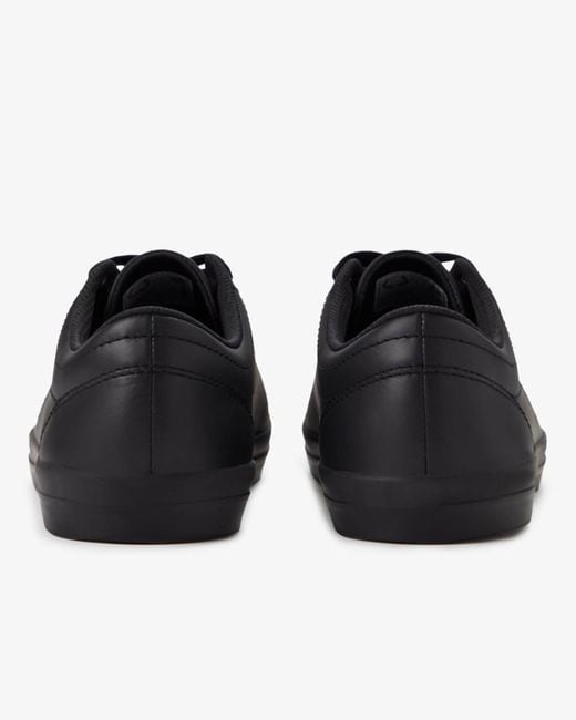 Fred Perry Black Baseline Leather Trainers for men