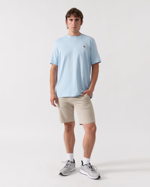Paul Smith Blue Ps Regular Fit Cotton Zebra Logo T-Shirt for men