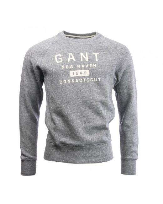 Gant Gray New Haven Mens Sweatshirt for men
