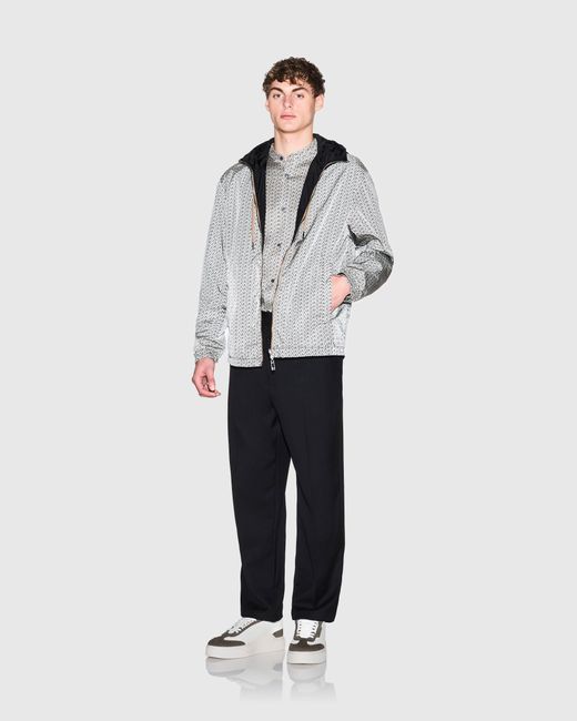 ARMANI EXCHANGE Gray Ax Pattern Reversible Jacket for men