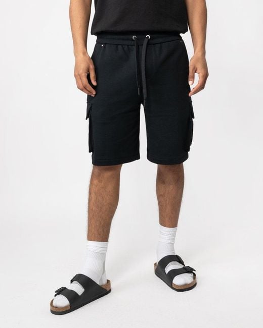 Moose Knuckles Black Hartsfield Cargo Shorts for men