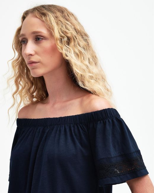 Barbour Blue Ralee Relaxed Top