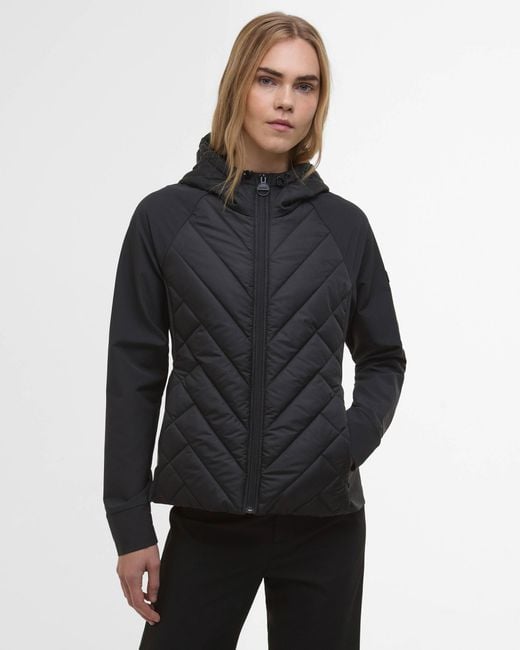 Barbour Black Dakota Quilted Sweatshirt