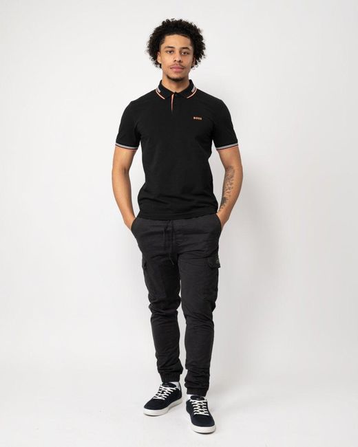 Boss Black Paul Short Sleeve Polo Shirt With Contrast Tipping for men