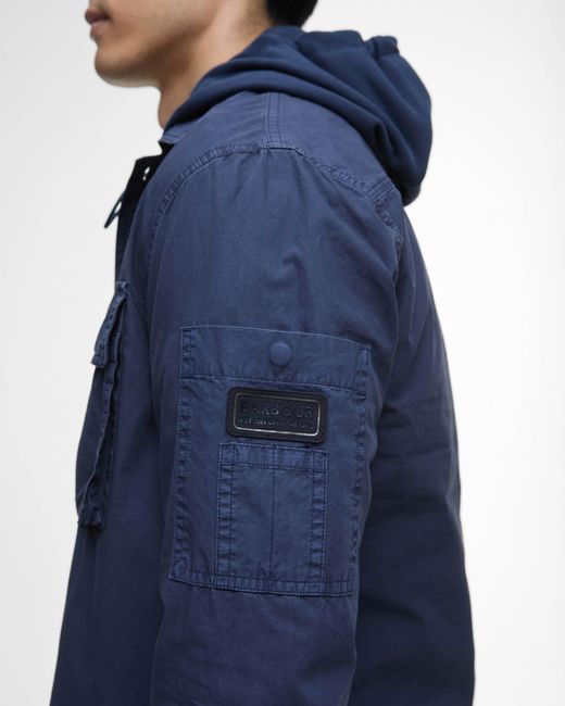 Barbour Blue Kenneth Overshirt for men