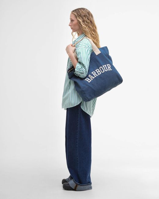 Barbour Blue Emily Tote Bag