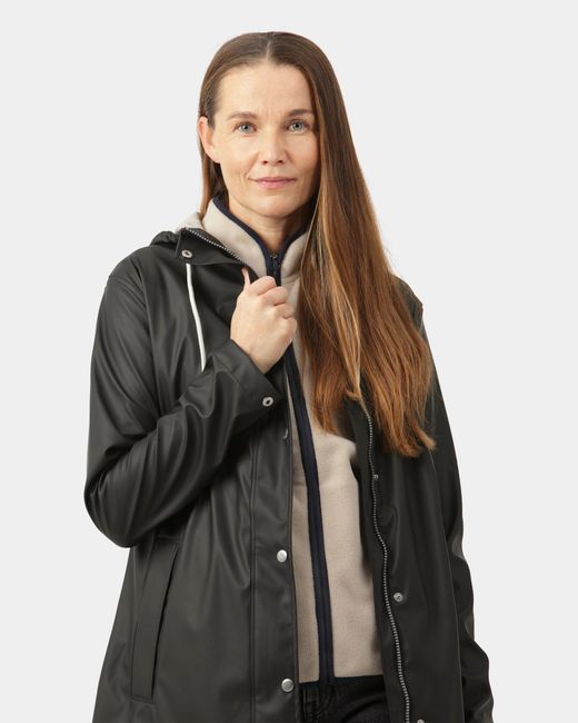 Ilse Jacobsen Gray Rain Short Rubberised Raincoat