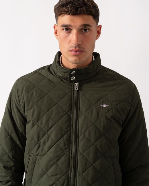 Gant Black Quilted Windcheater Jacket for men