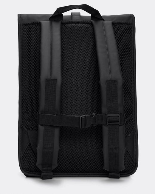 Rains Black Rolltop Rucksack