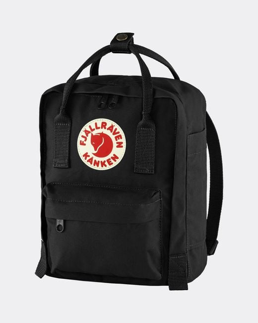 Fjallraven Black Kanken Mini Unisex Backpack