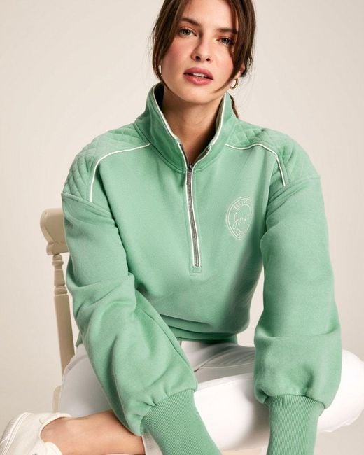 Joules Green Racquet Half Zip Sweatshirt