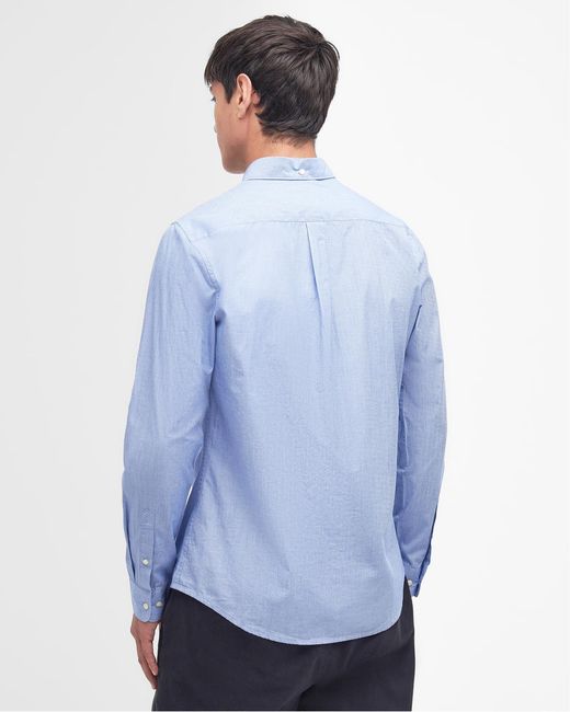 Barbour Blue Crest Poplin Long Sleeve Tailored Shirt for men