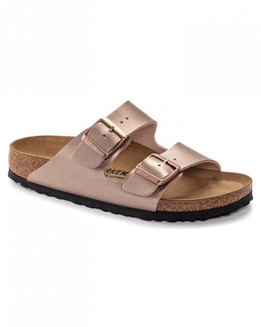 Birkenstock Brown Arizona Birko-Flor Metallic Sandals